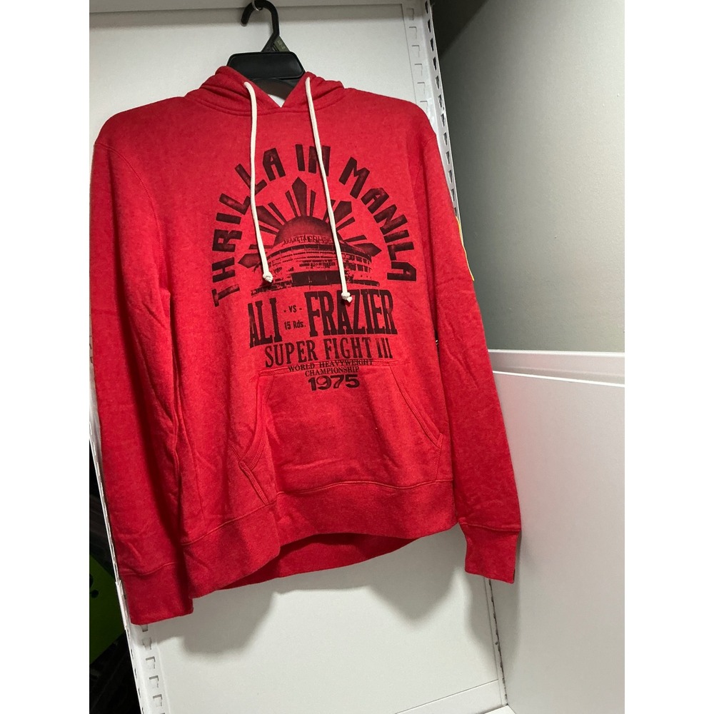 Roots of Fight Thrilla in Manila Ali vs Frazier Red Hoodie Sweatshirt Small